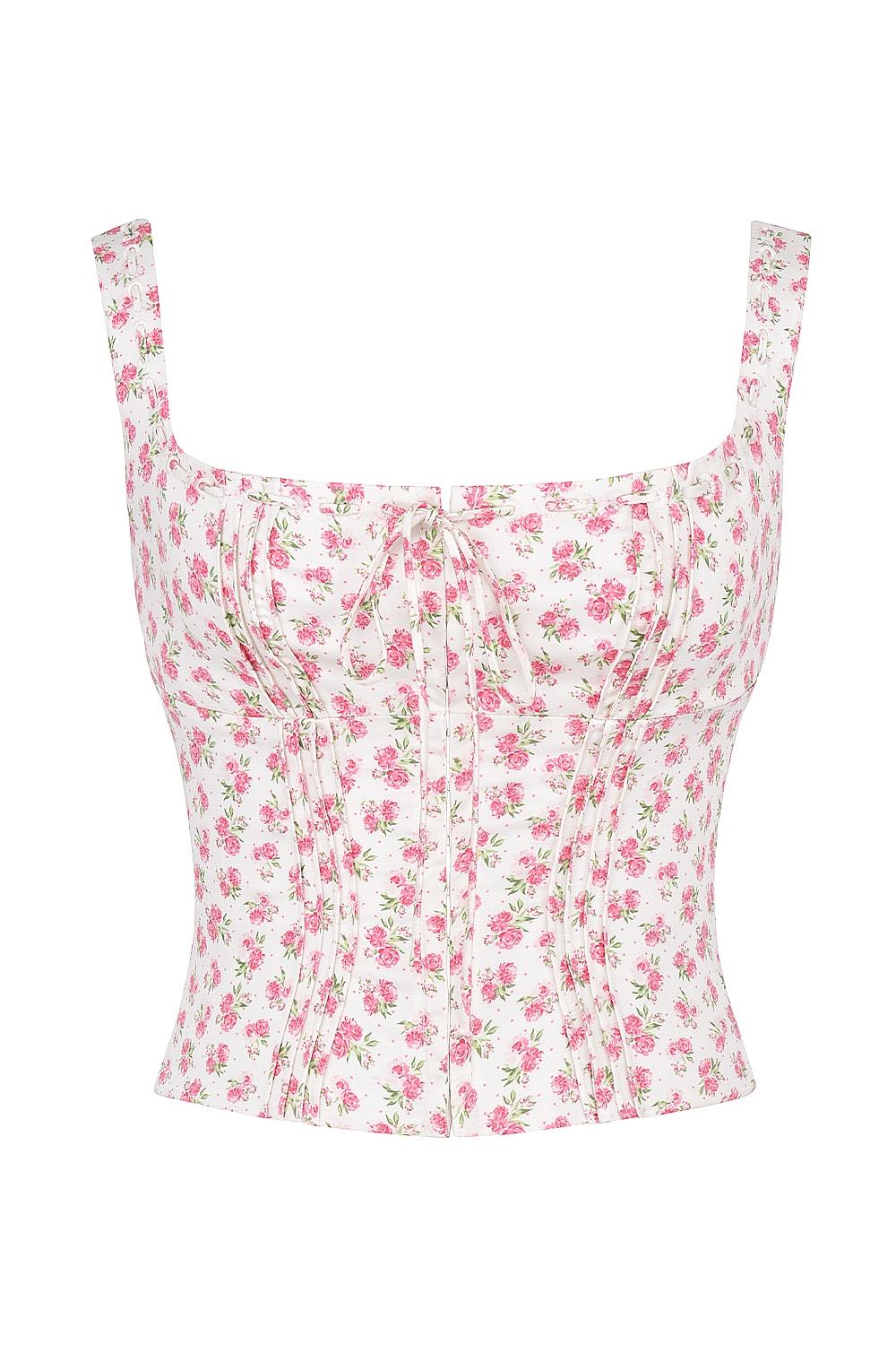 Chicca  white rosebud print top Product Image