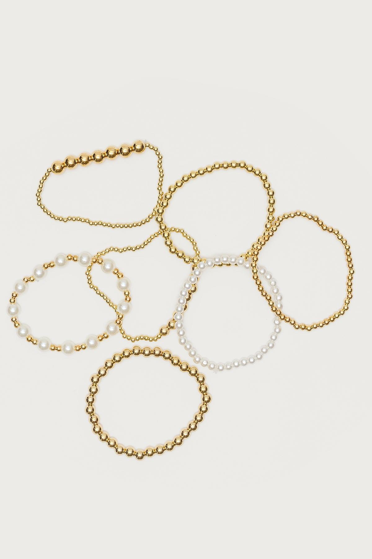 Glam Pearly Beaded Bracelet Pack Product Image