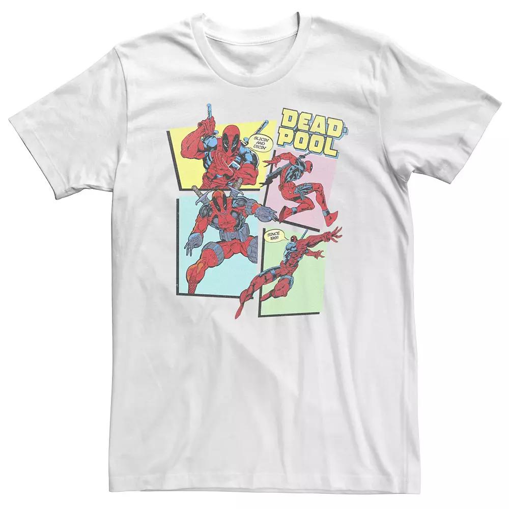 Big & Tall Deadpool Comic Style Action Portrait Panels Tee, Men's,  Product Image