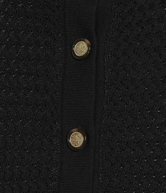 Investments Petite Size Charlotte Crew Neck Long Sleeve Button Front Cardigan Product Image