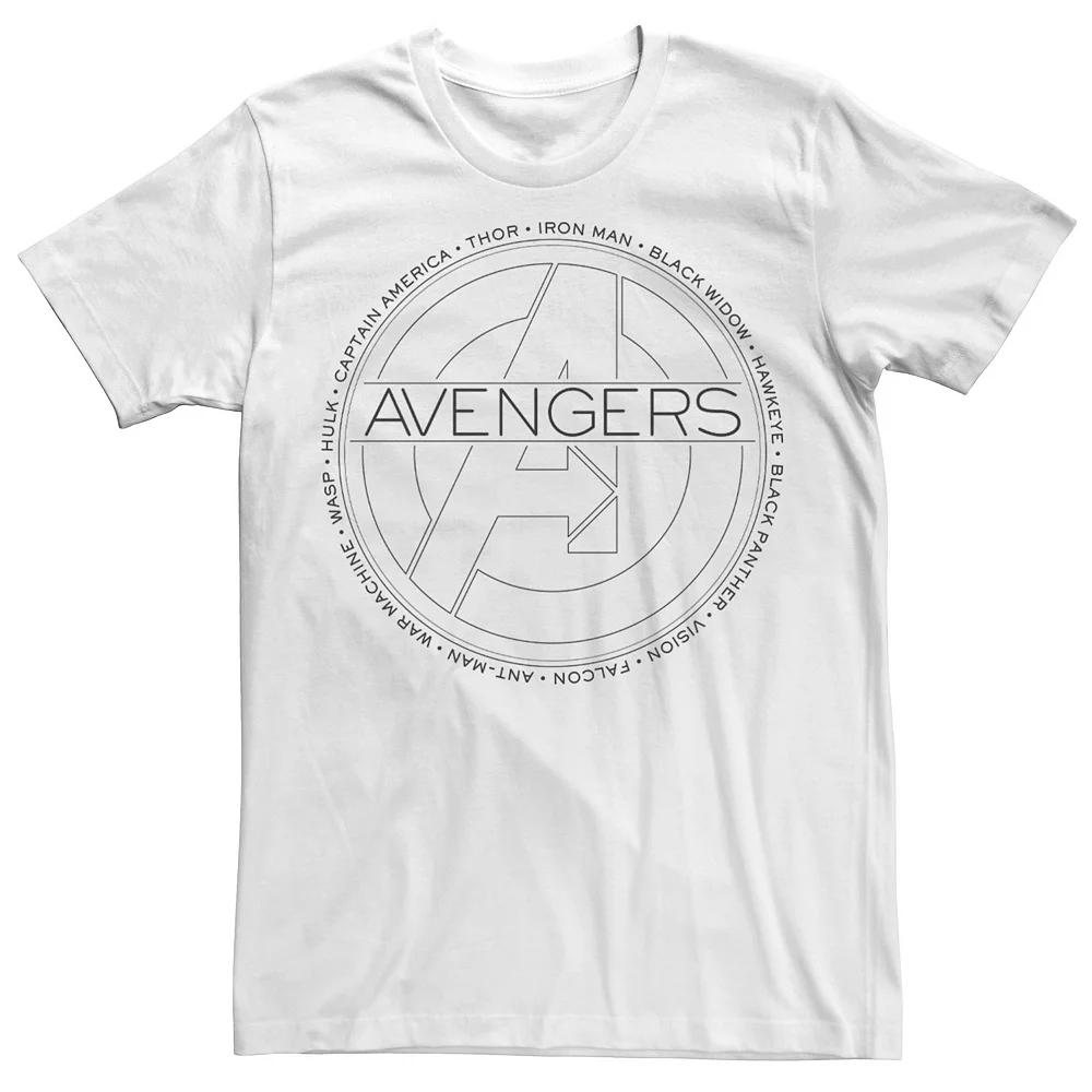 Men's Marvel Avengers Circle Text Name Logo Tee,  Product Image