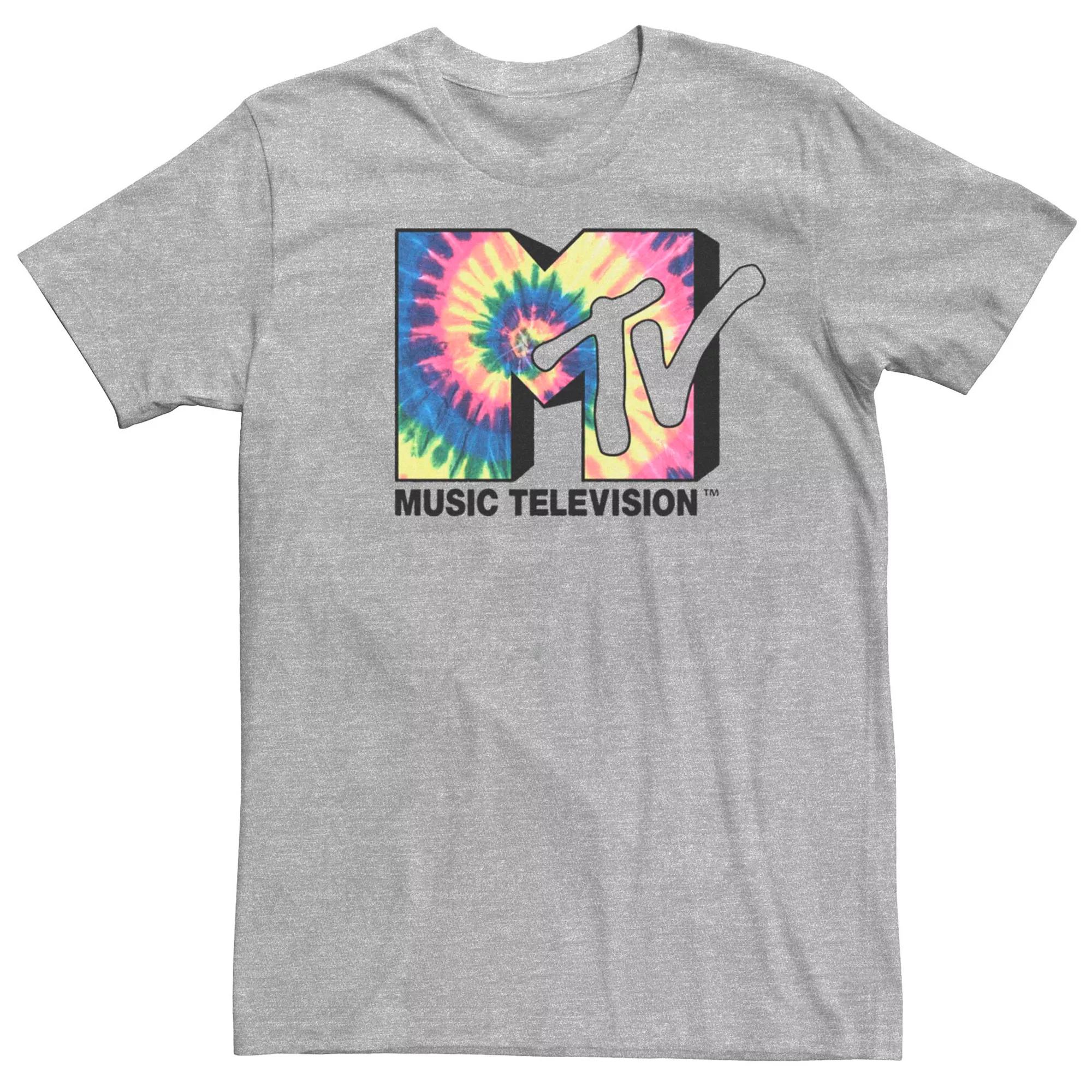 Men's MTV Spiral Tie-Dye Fill Logo Tee,  Product Image