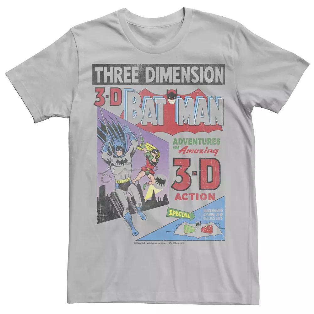 Men's DC Comics Batman Three DiMen'sion Vintage Comic Cover Tee,  Product Image