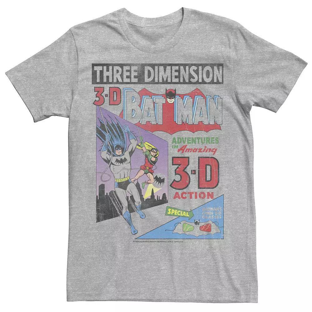 Men's DC Comics Batman Three DiMen'sion Vintage Comic Cover Tee,  Product Image