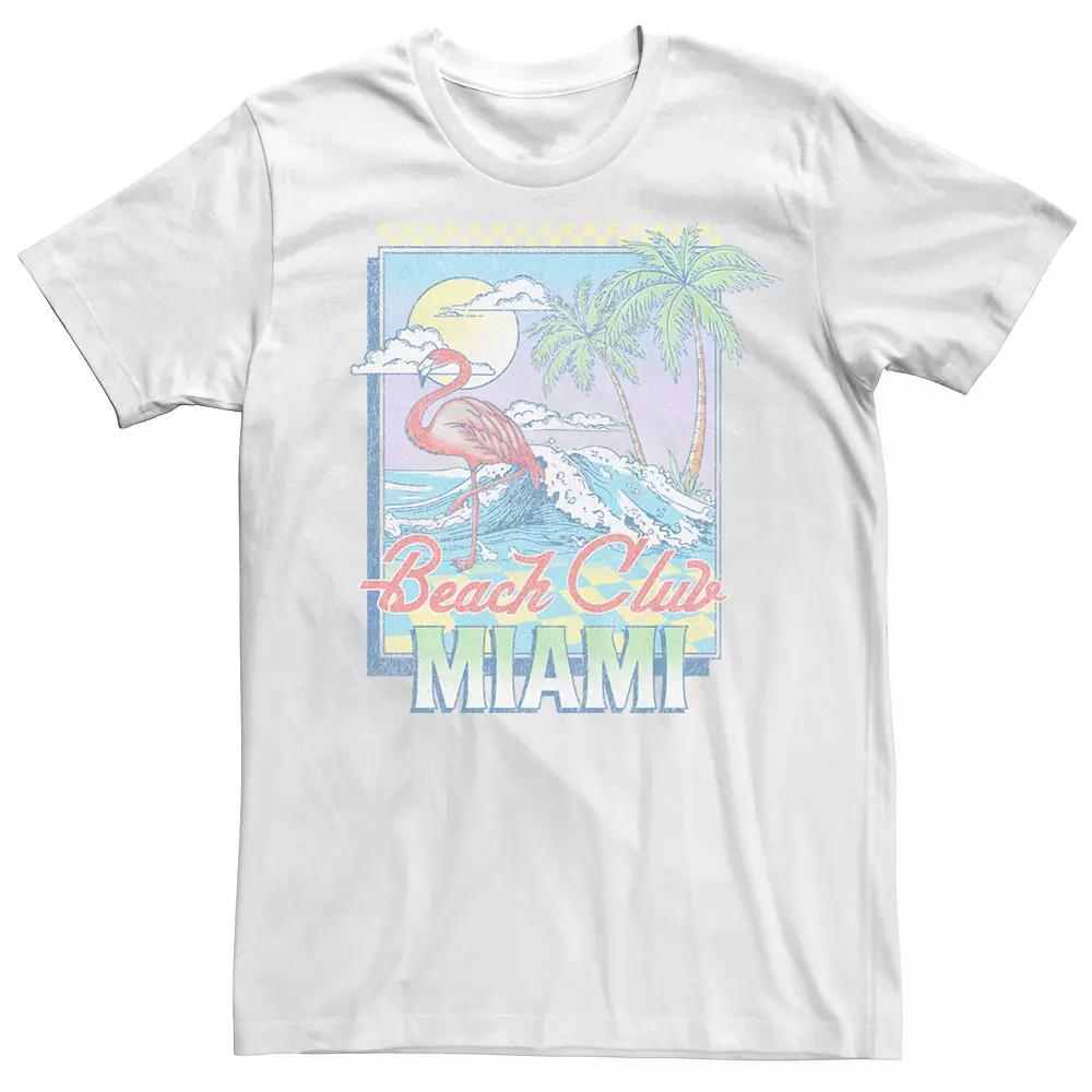 Men's Flamingo Beach Club Miami Stamp Tee,  Product Image