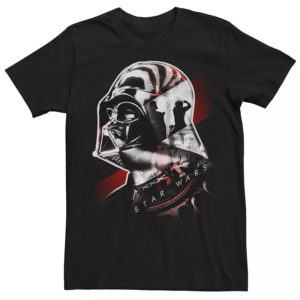 Men's Star Wars Darth Vader Helmet Collage Portrait Graphic Tee,  Product Image