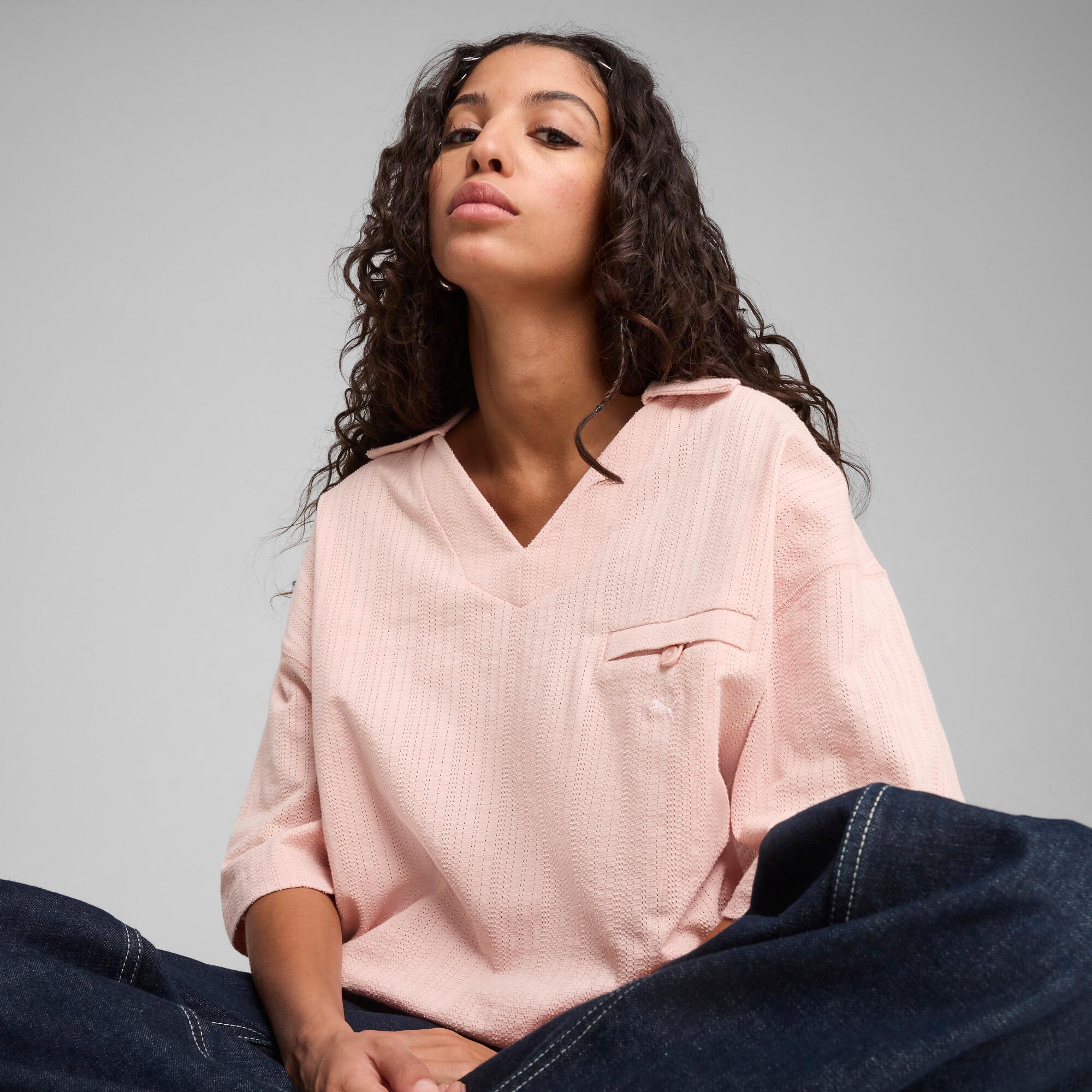 YONA Women's Oversized Polo Product Image