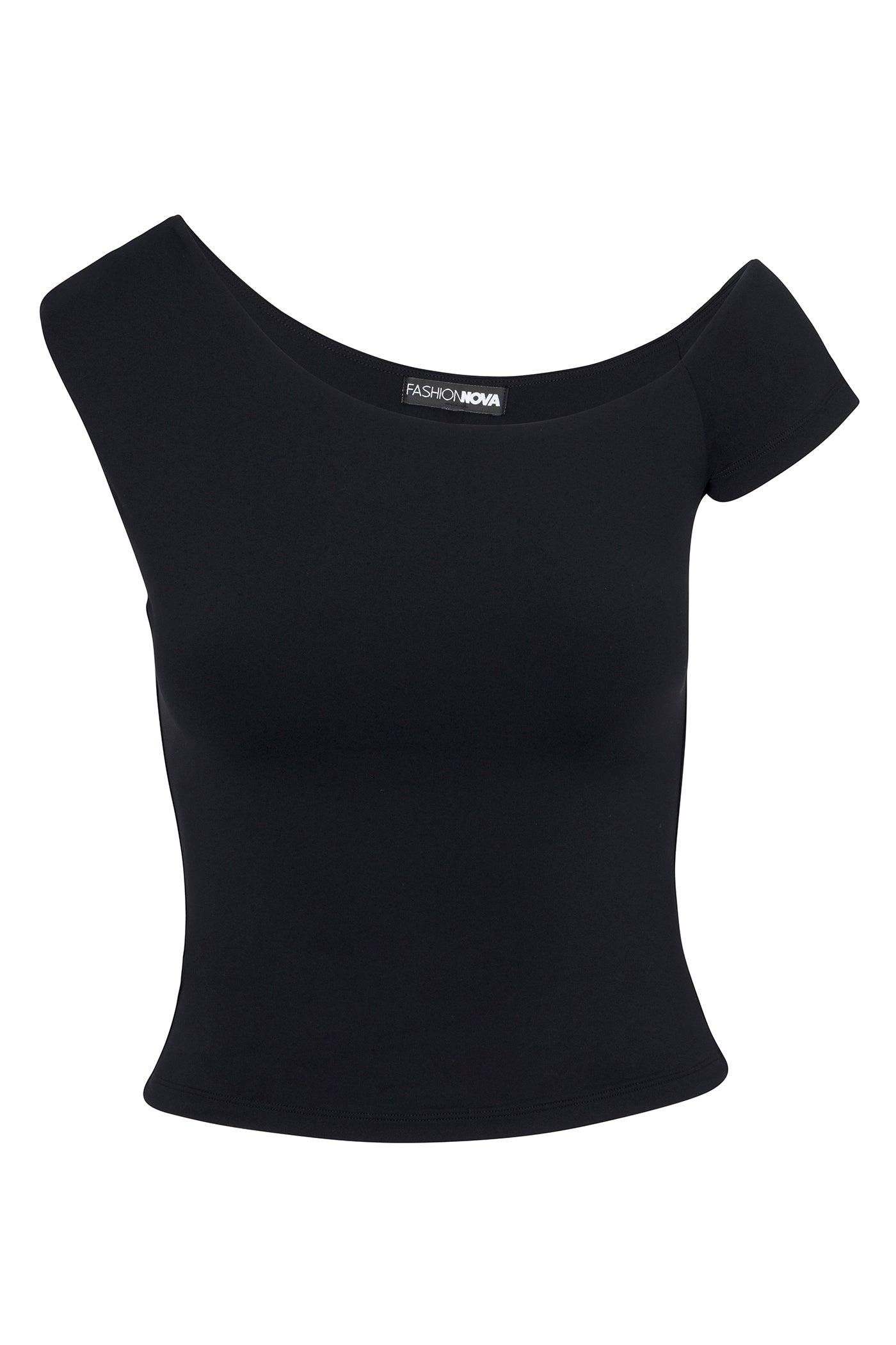 Second Skin Double Lined Off Shoulder Top - Black Female Product Image