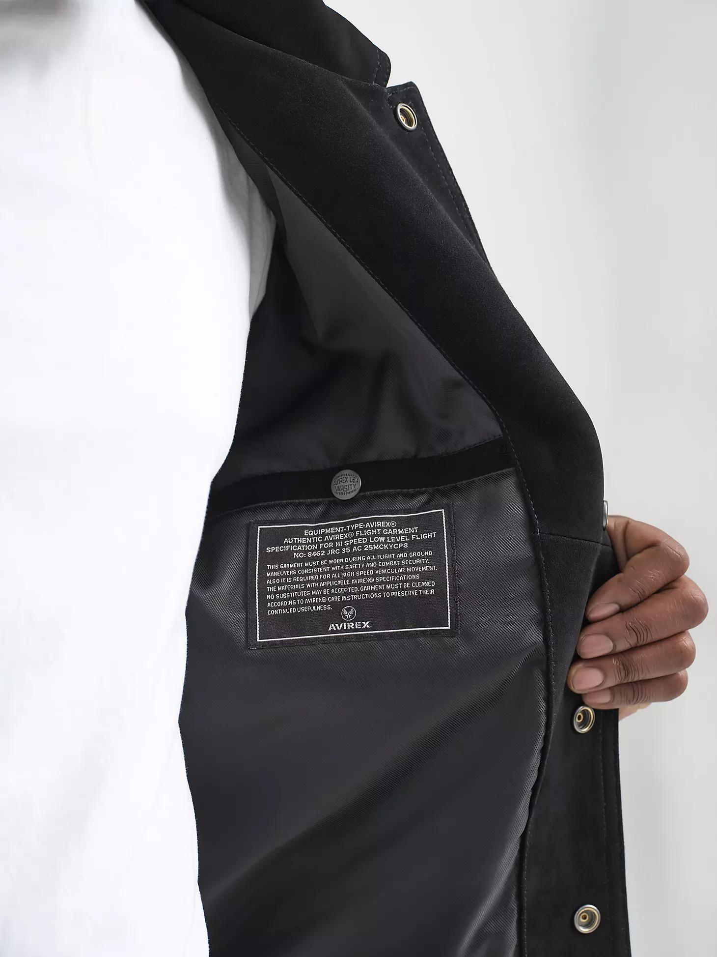 Wrangler x AVIREX Suede Trucker Jacket | Men's JACKETS & OUTERWEAR | Wrangler® Product Image