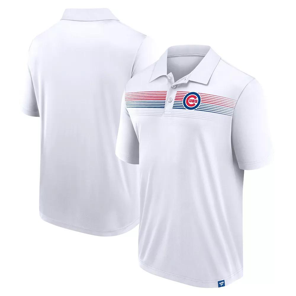 Men's Fanatics Branded White Chicago Cubs Big & Tall Victory For Us Interlock Polo,  Product Image