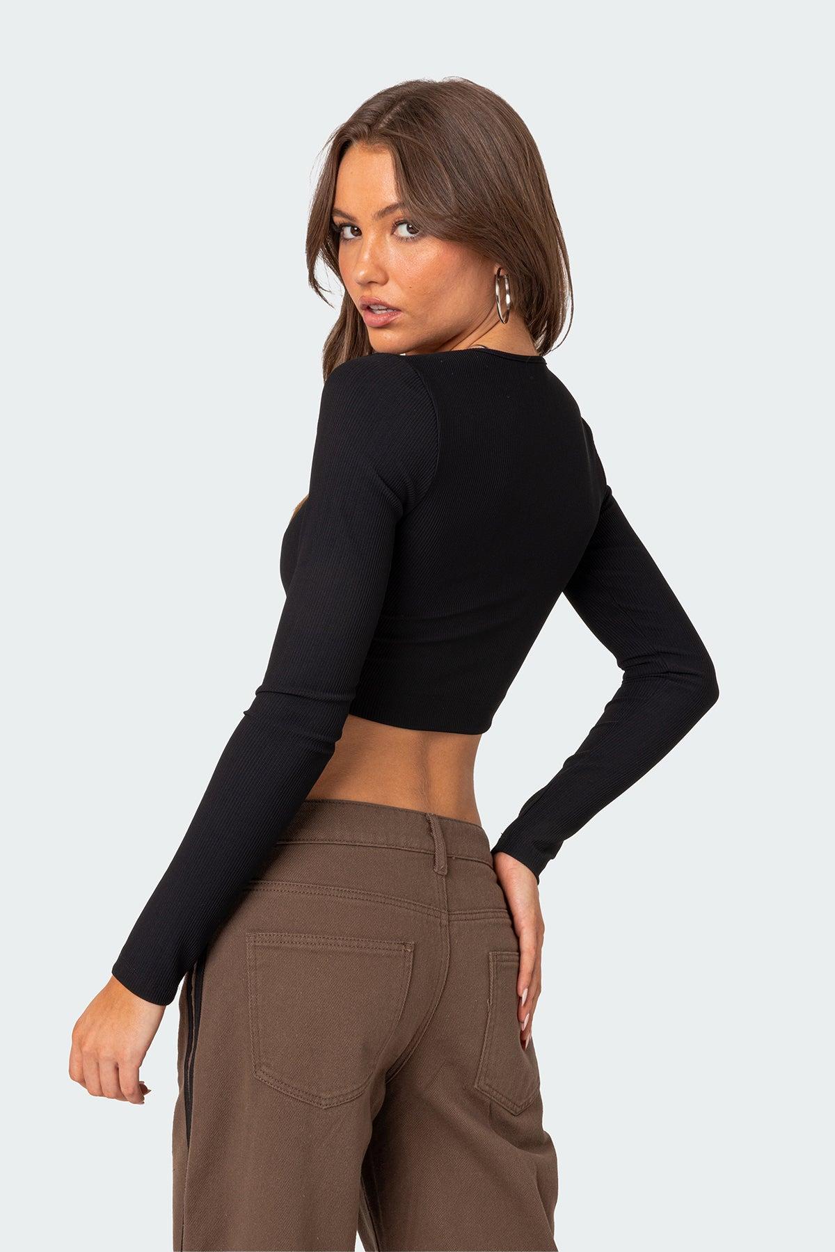 Milady Ribbed Crop Top Product Image