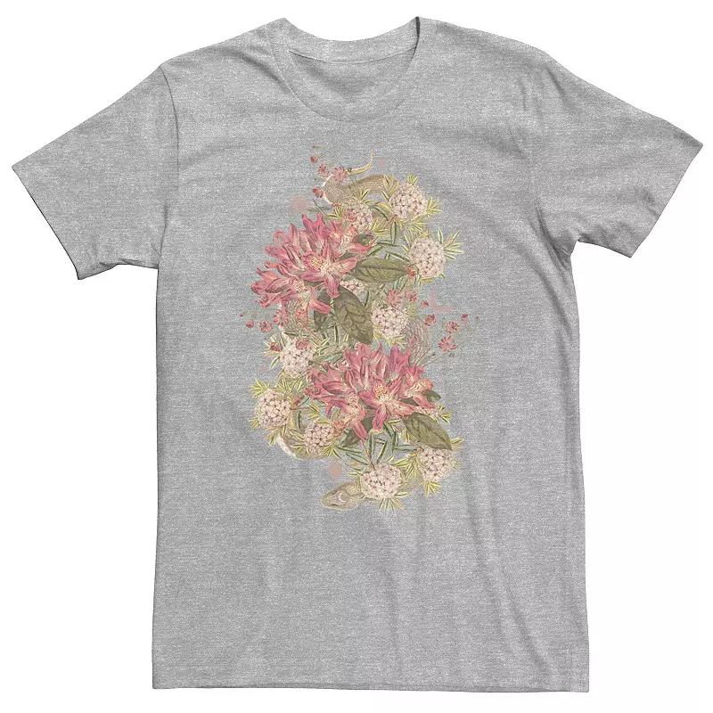 Big & Tall Trendy Celestial Floral Snake Tee, Men's,  Product Image