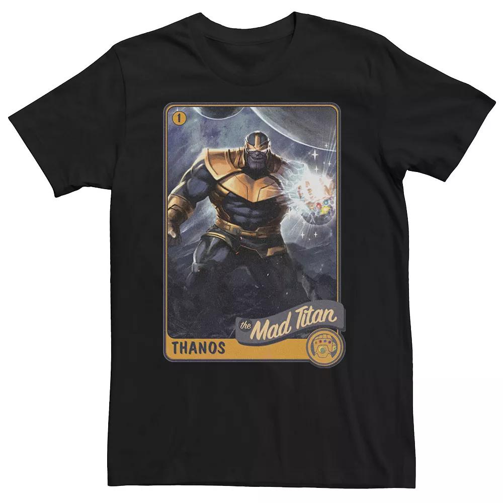 Men's Marvel Avengers Thanos The Mad Titan Trading Card Tee,  Product Image