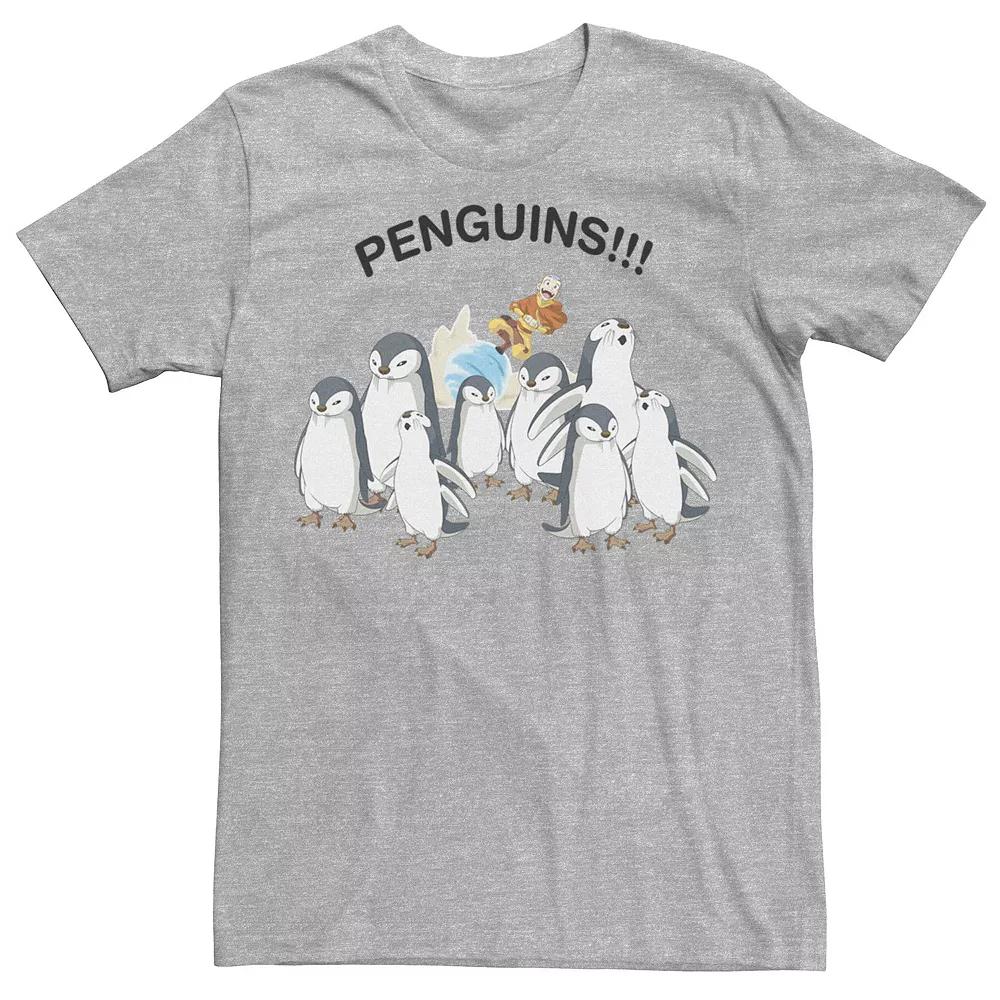 Men's Nickelodeon Avatar The Last Airbender Aang And Penguins!! Portrait Tee, Boy's,  Product Image