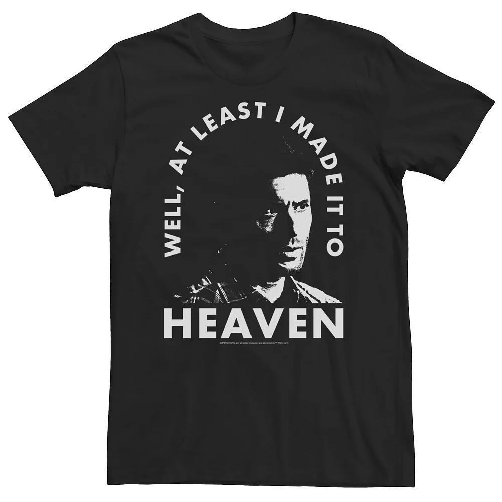 Big & Tall Supernatural Dean Winchester "Well, At Least I Made It To Heaven" Tee, Men's, Size: XXL Tall, Black Product Image