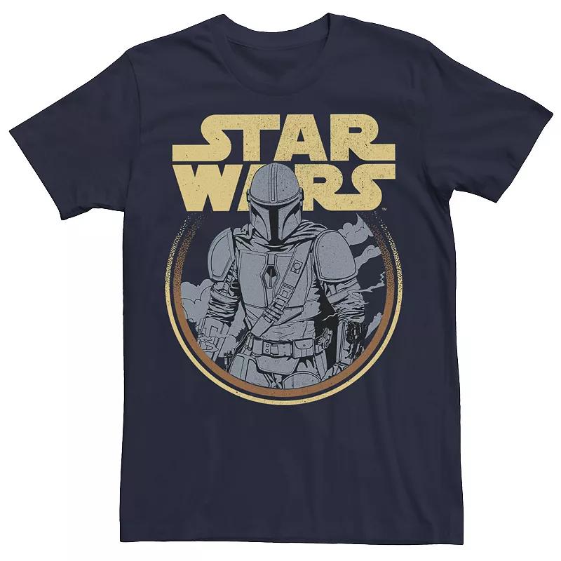 Men's Star Wars The Mandalorian Logo Circle Portrait Tee,  Product Image