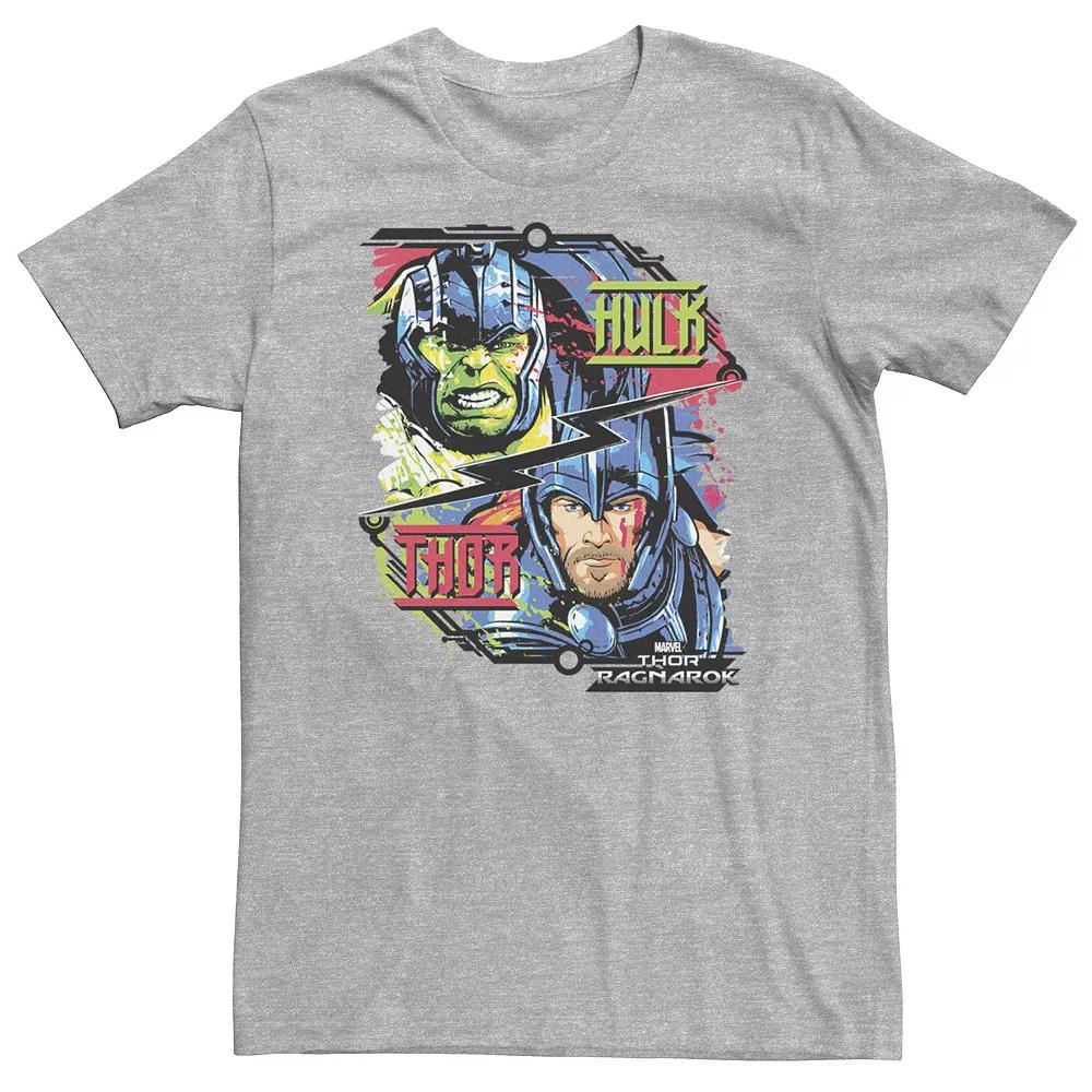 Big & Tall Marvel Thor Ragnarok Hulk Champ Versus God of Thunder Tee, Men's,  Product Image