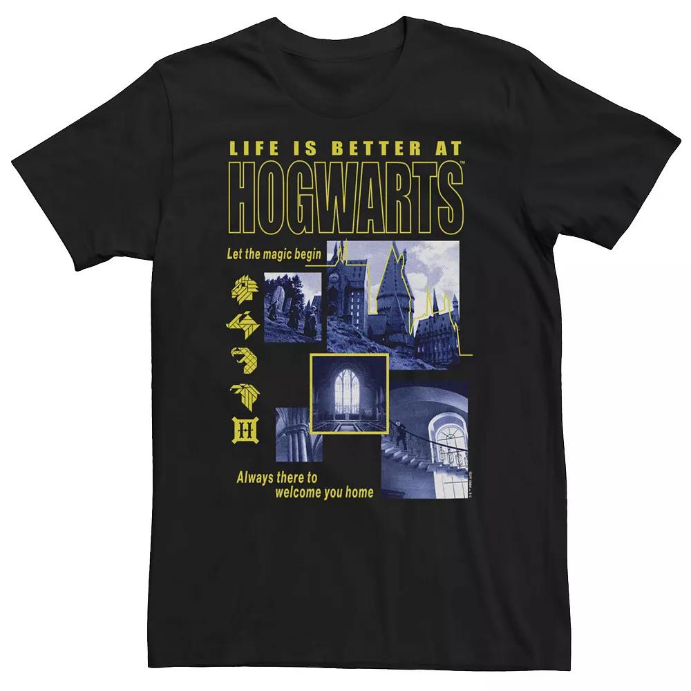 Big & Tall Harry Potter Deathly Hallows 2 Hogwarts Life Is Better At Hogwarts Tee, Men's,  Product Image