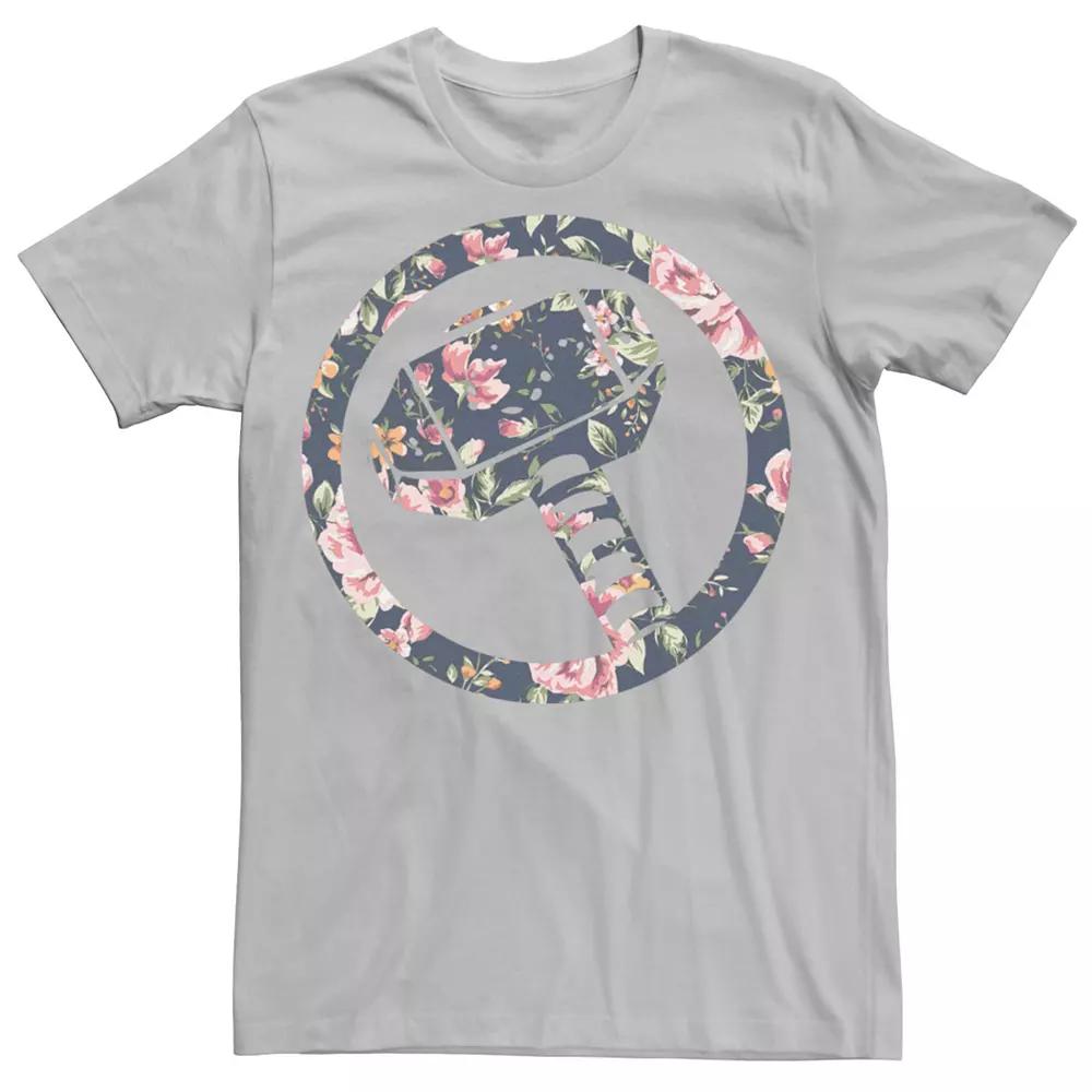 Men's Marvel Thor Floral Hammer Symbol Fill Tee,  Product Image