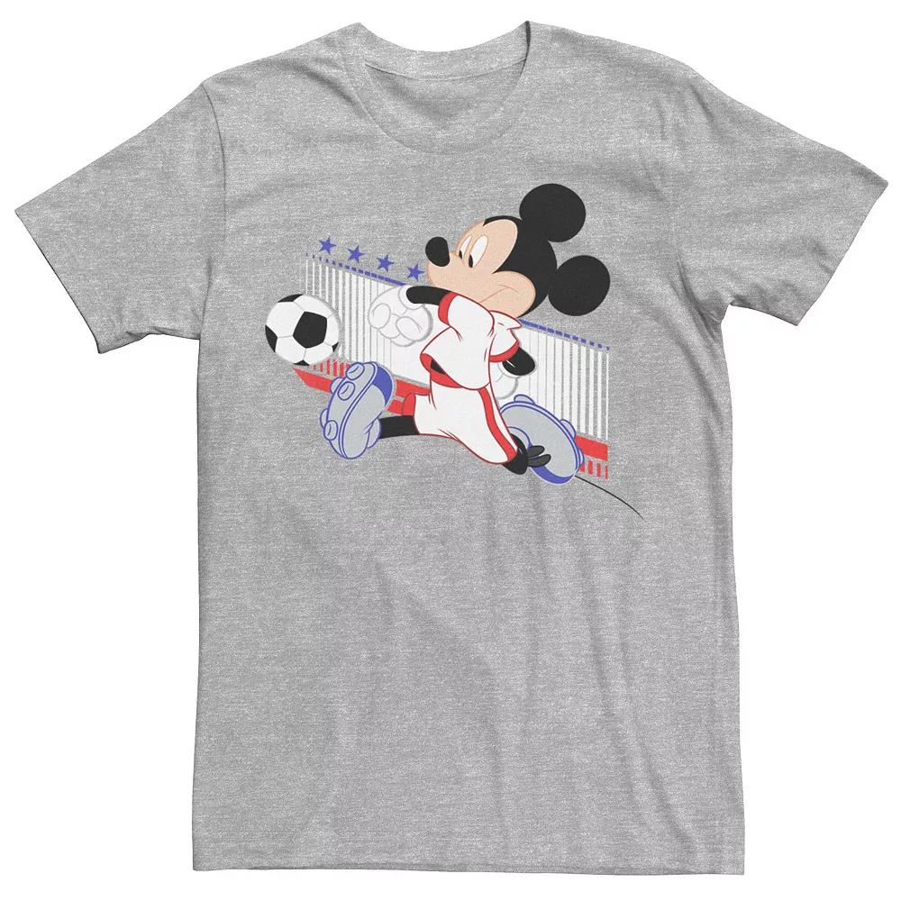 Disney's Mickey & Friends France Soccer Men's Tee, Size: 3XL, Athletic Grey Product Image