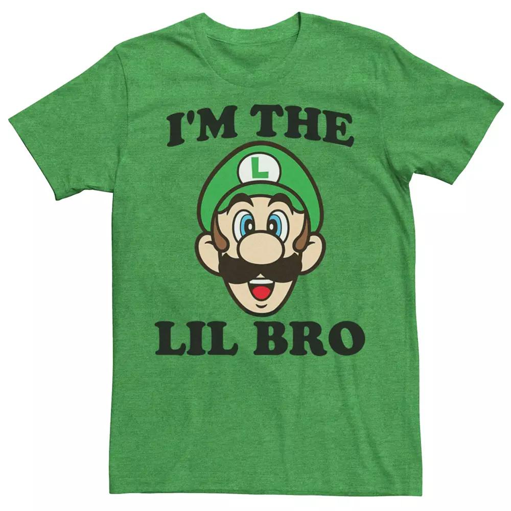 Men's Nintendo Super Mario Luigi Lil Bro Tee,  Product Image
