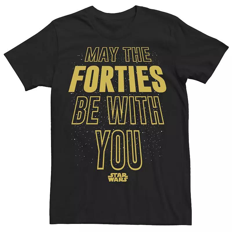 Men's Star Wars "May The Forties Be With You" Text Scroll Graphic Tee,  Product Image