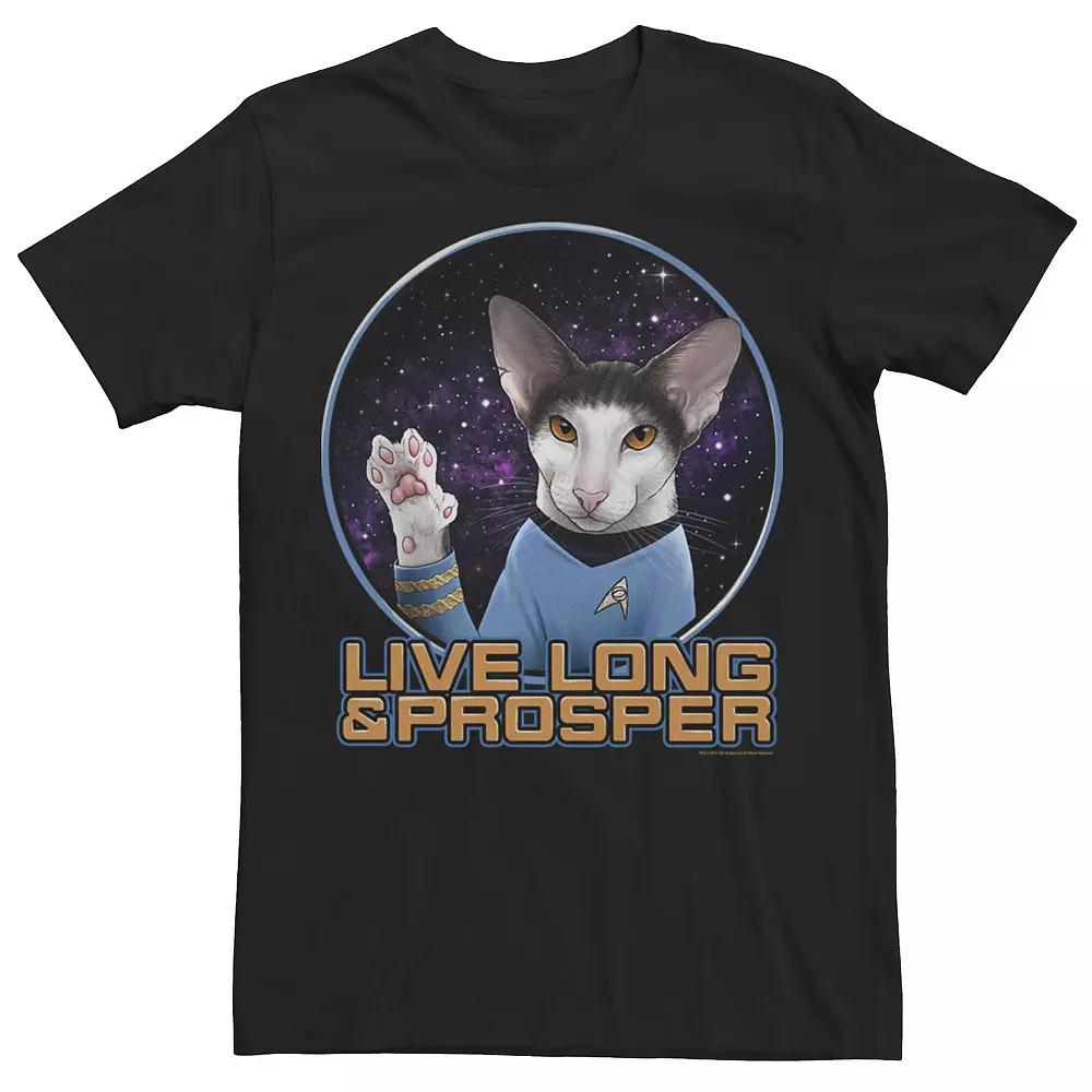 Big & Tall Star Trek Original Series Spock Cat Prosper Tee, Men's, Size: Large Tall, Black Product Image
