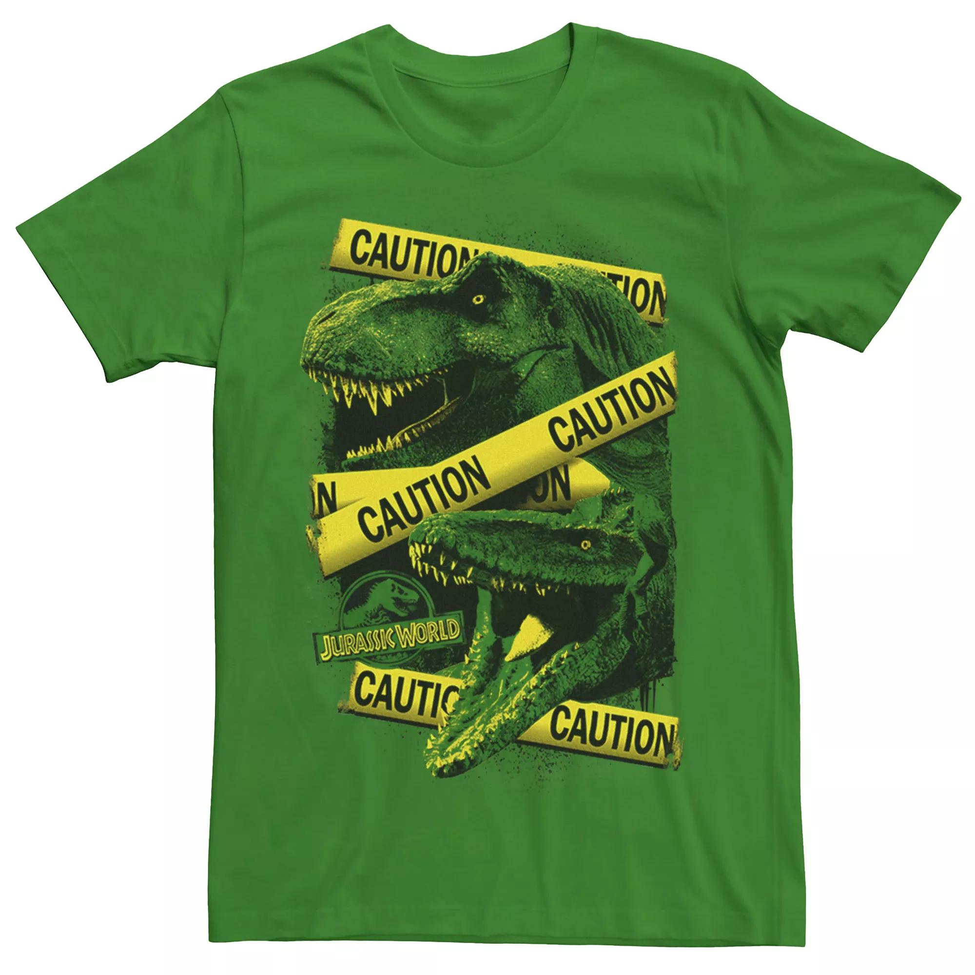 Men's Jurassic World Two Dinosaur Caution Splatter Tee,  Product Image