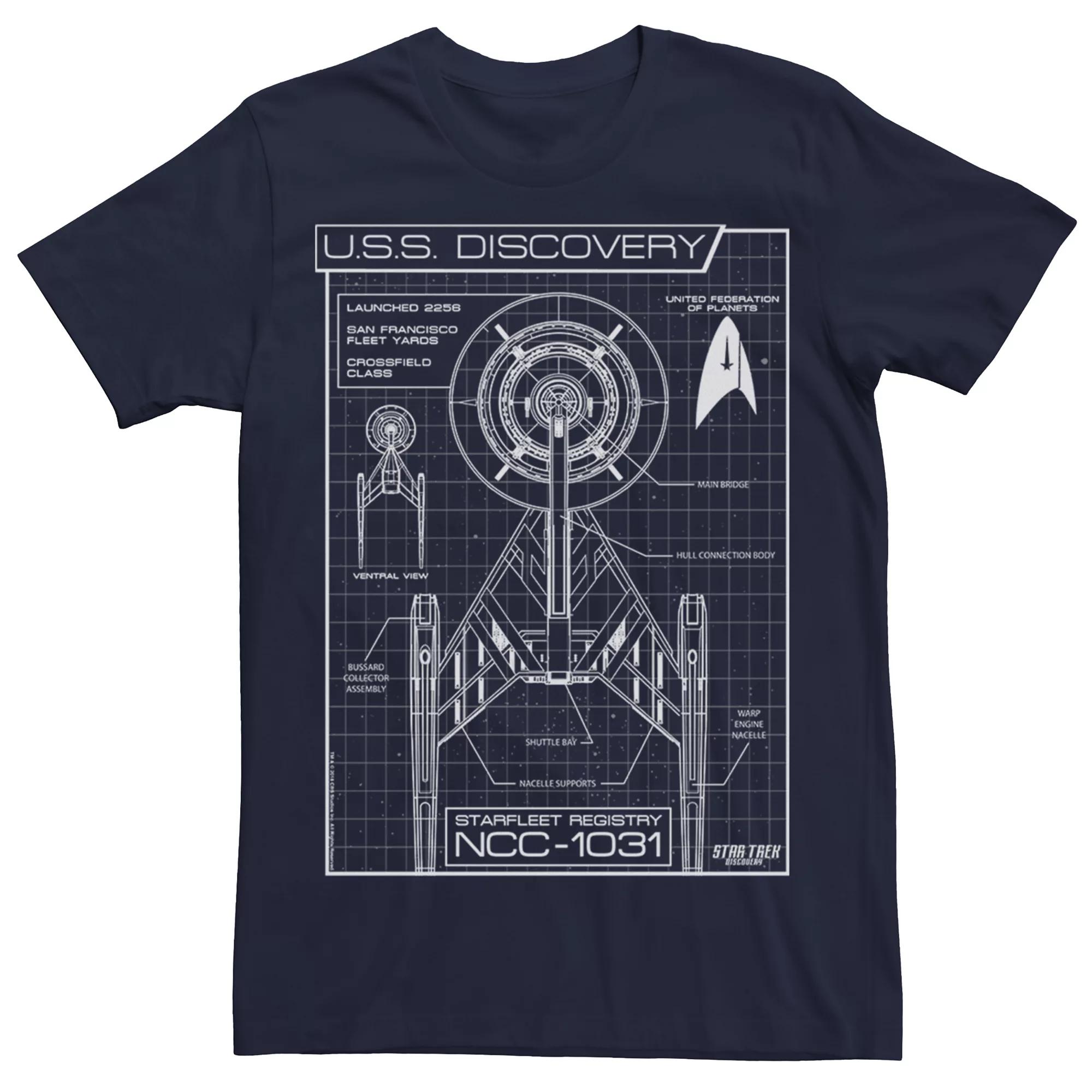 Men's Star Trek Discovery Schematics Graphic Tee,  Product Image