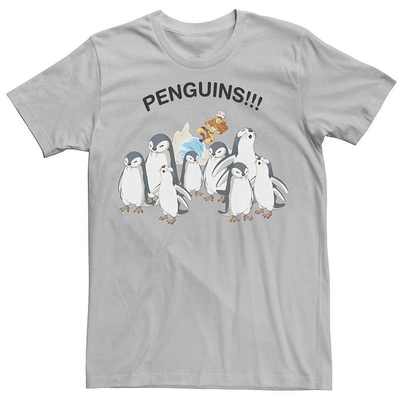 Men's Nickelodeon Avatar The Last Airbender Aang And Penguins!! Portrait Tee, Boy's,  Product Image