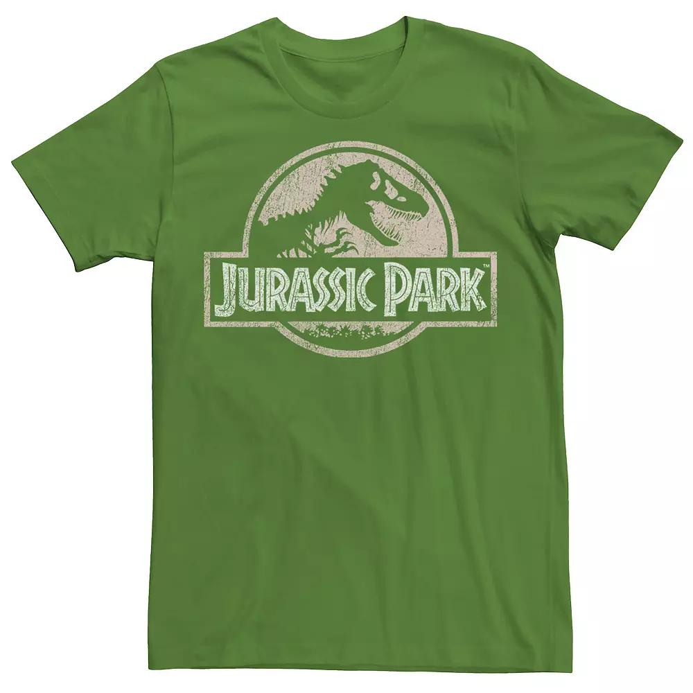 Men's Jurassic Park Peach Distressed Logo Tee,  Product Image