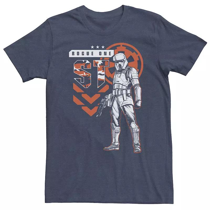 Big & Tall Star Wars Trooper 3 Star Profile Tee, Men's, Size: 4XL Tall, Navy Grey Product Image