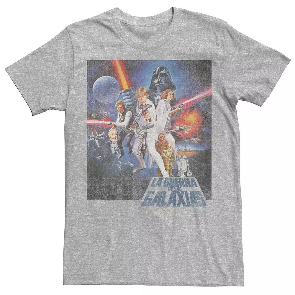 Men's Star Wars La Guerra De Las Galaxias Faded Poster Tee,  Product Image