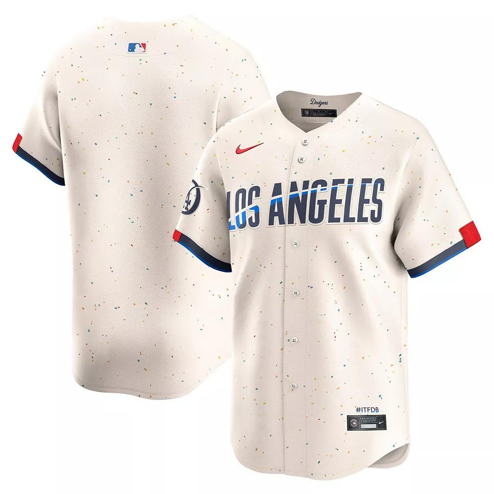 Men's Nike Cream Los Angeles Dodgers City Connect Limited Jersey, Size: 3XL, Beige Product Image