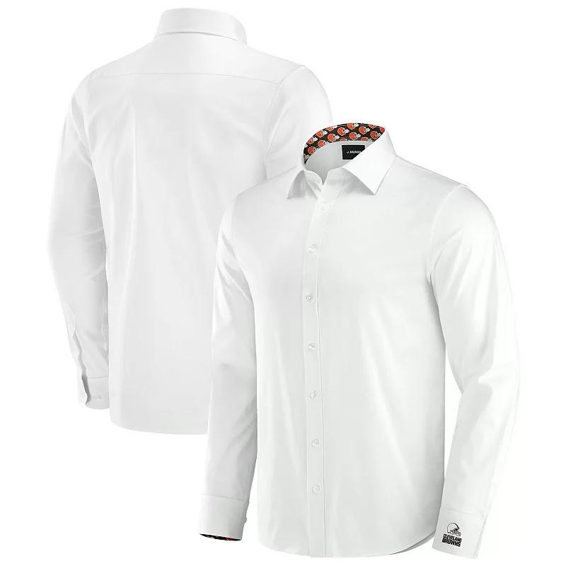 Men's J. Palmer White Philadelphia Eagles Man-In-Motion Long Sleeve Button-Up Dress Shirt,  Product Image
