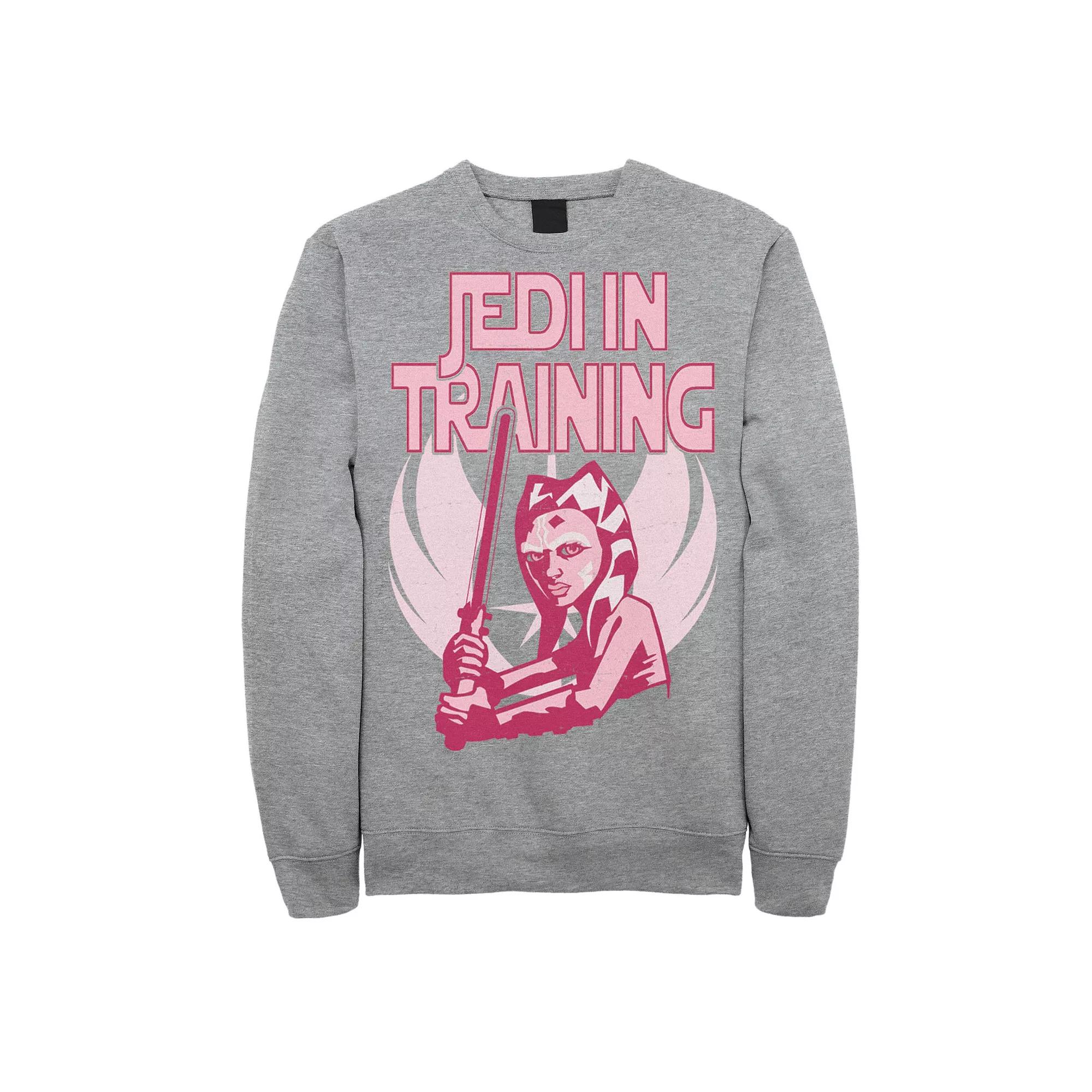Men's Star Wars: The Clone Wars Ahsoka Jedi In Training Sweatshirt, Size: Large, Athletic Grey Product Image