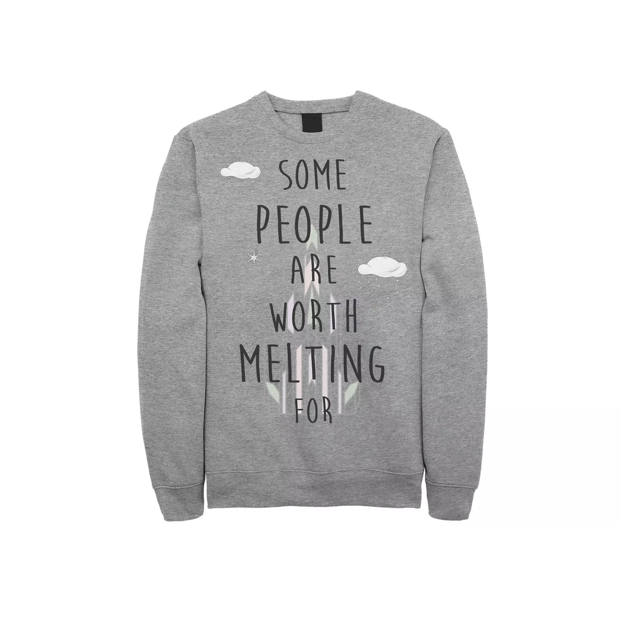 Men's Disney's Frozen Worth Melting For Sweatshirt,  Product Image