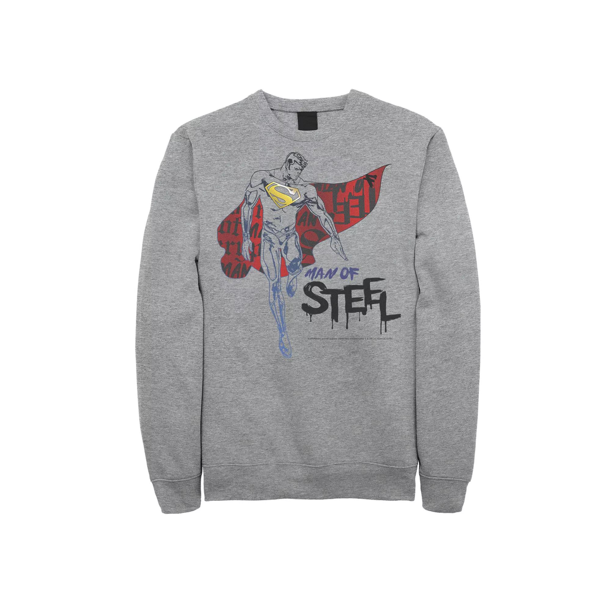 Men's DC Comics Superman Man Of Steel Cape Portrait Sweatshirt,  Product Image
