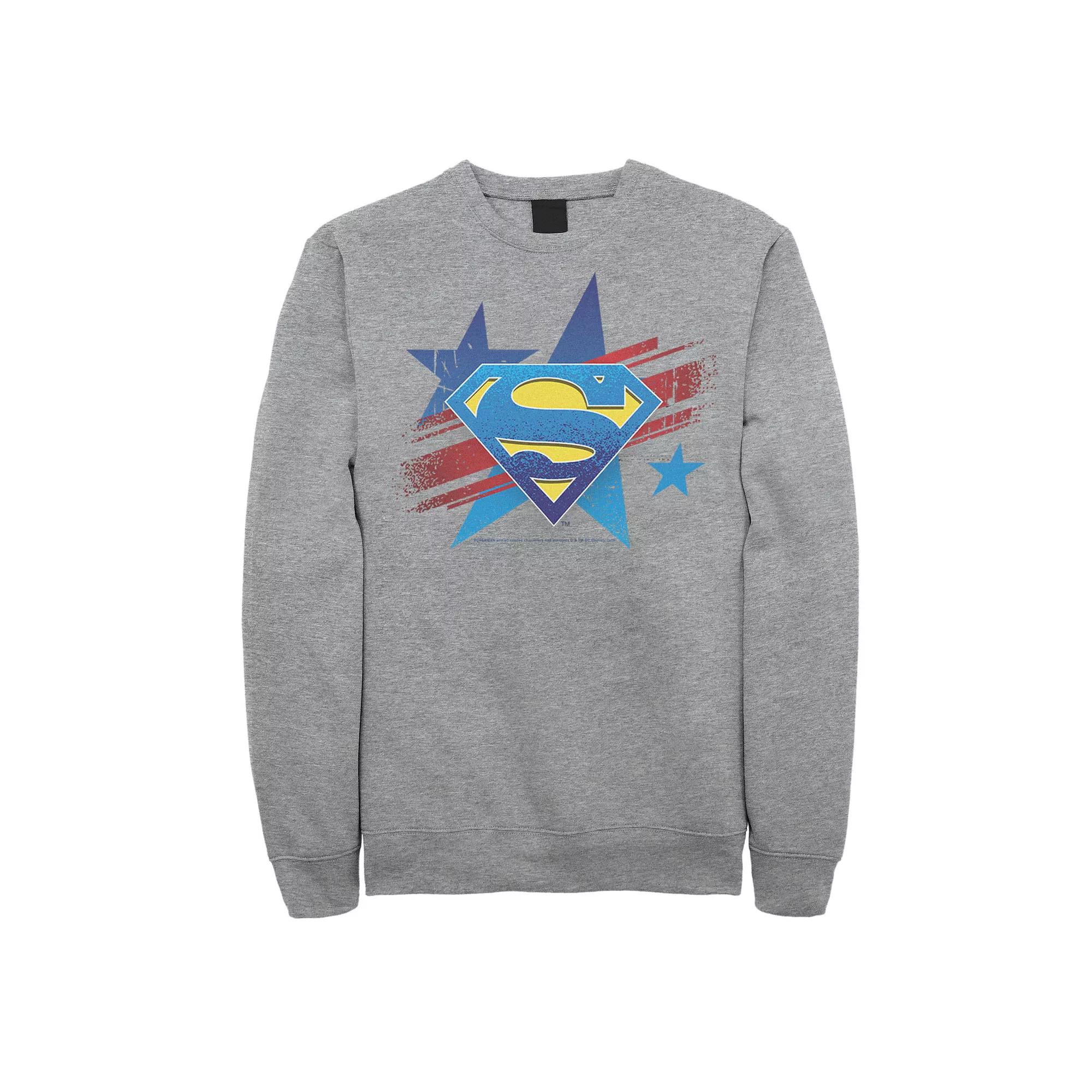 Men's DC Comics Superman Stars And Stripes Chest Logo Sweatshirt,  Product Image