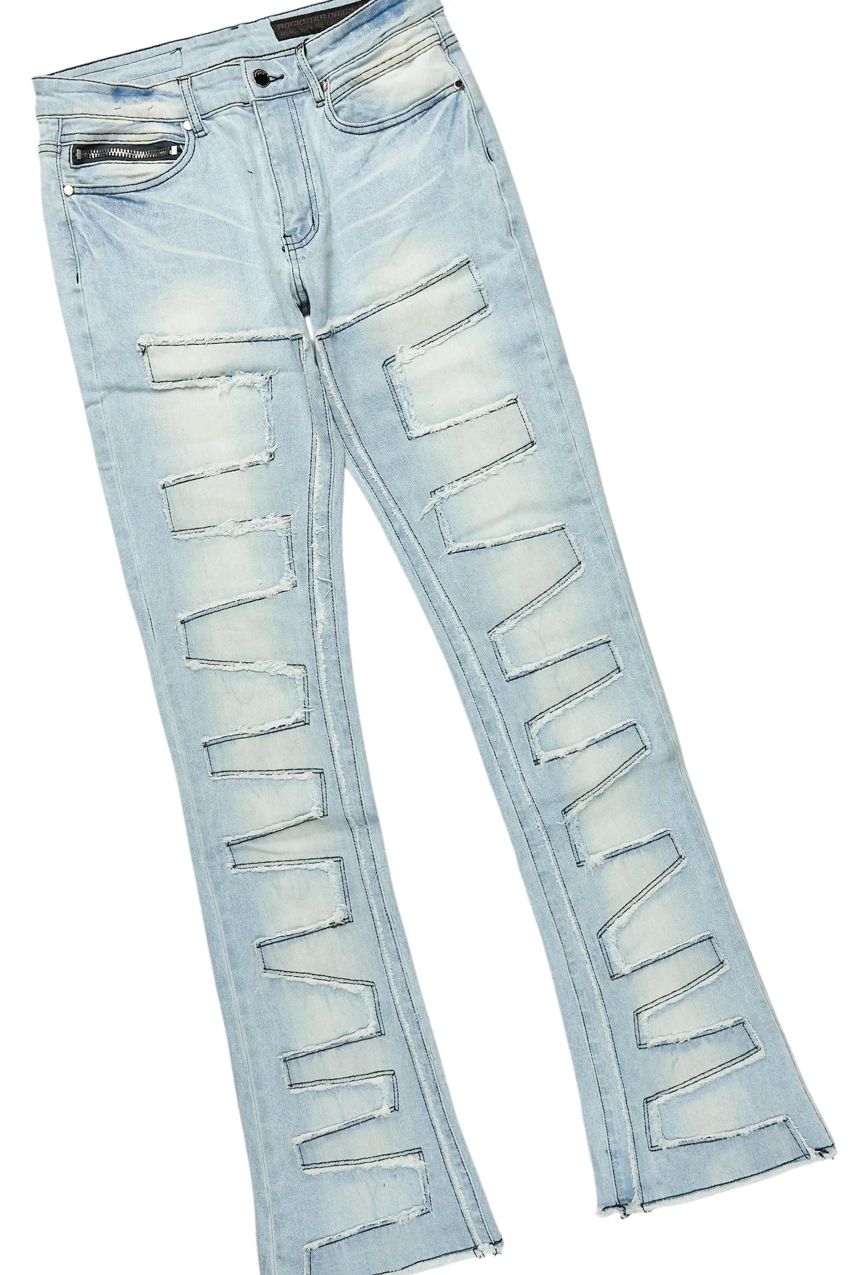 Lake White/Red T-Shirt & Shake Stacked Flare Jean Bundle Male Product Image