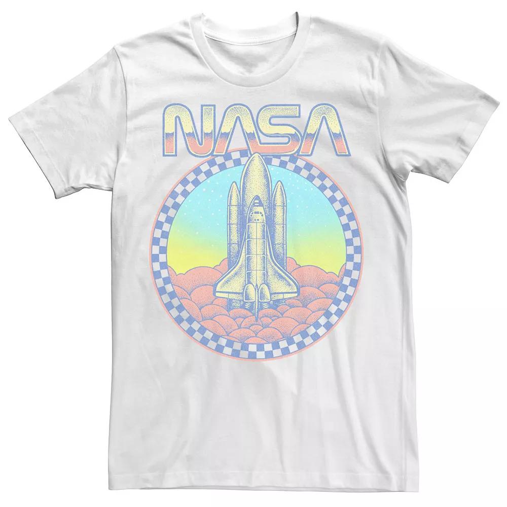 Men's NASA Neon Retro Checkered Logo Tee,  Product Image