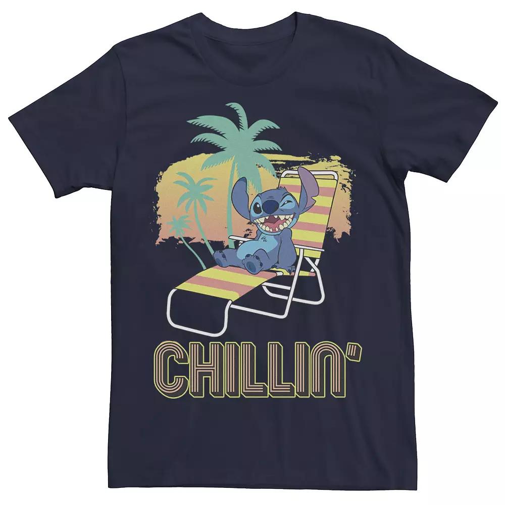 Disney's Lilo & Stitch Chillin' Beach Chair Portrait Men's Tee,  Product Image