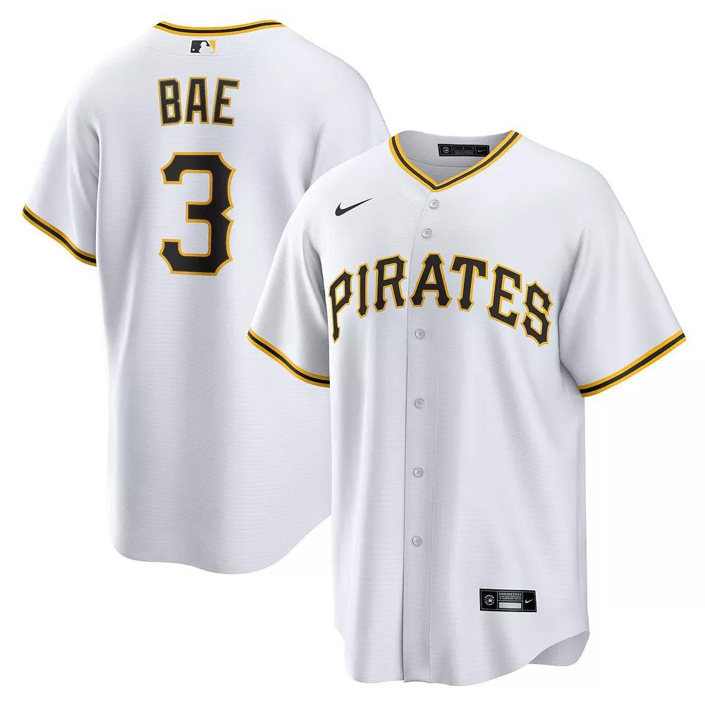 Men's Nike Ji-Hwan Bae White Pittsburgh Pirates Replica Player Jersey, Size: 2XL Product Image