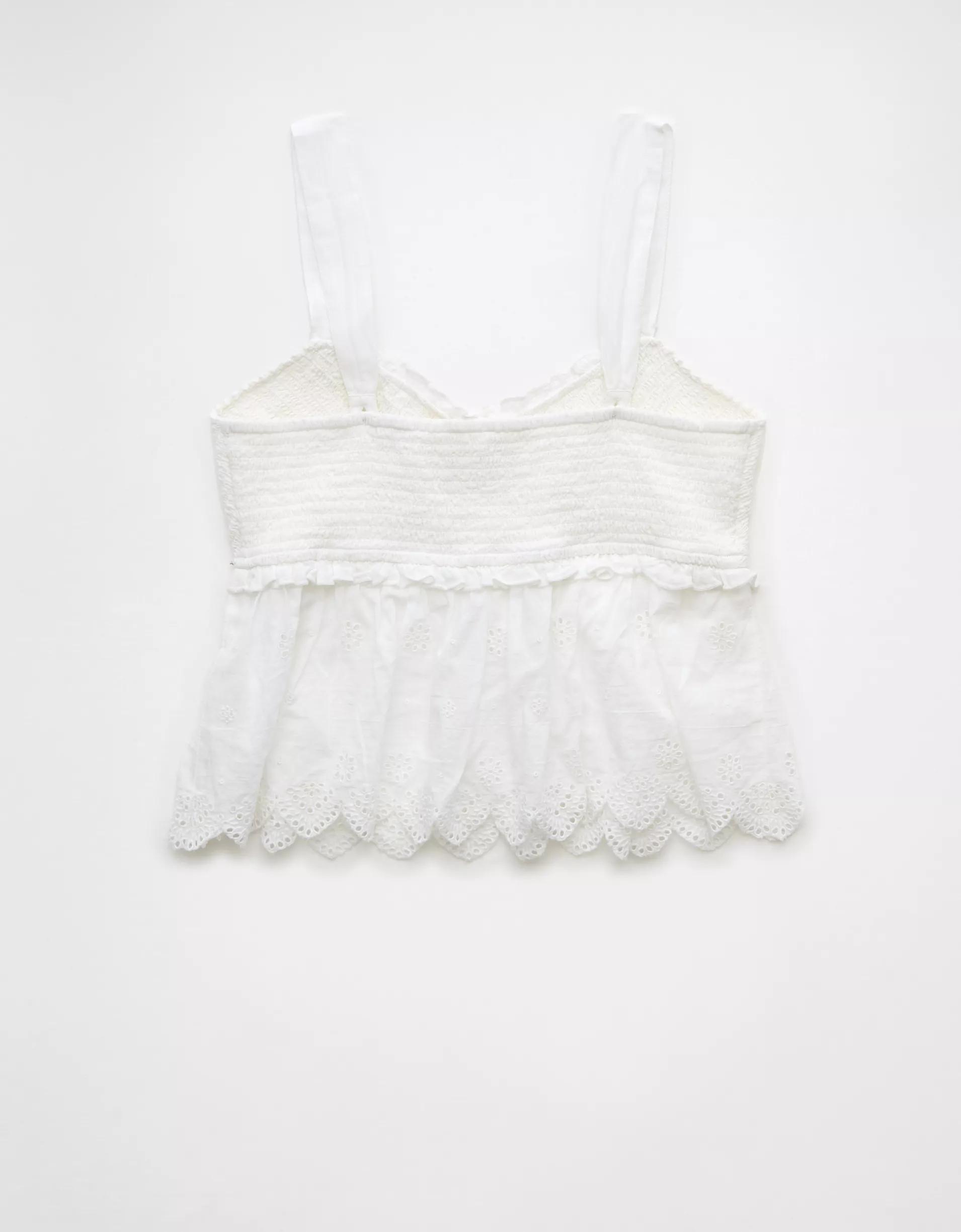 AE Smocked Babydoll Shirt Product Image