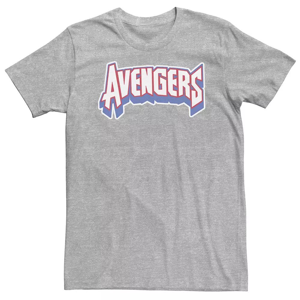 Big & Tall Marvel Avengers Retro Red, White & Blue Logo Tee, Men's,  Product Image