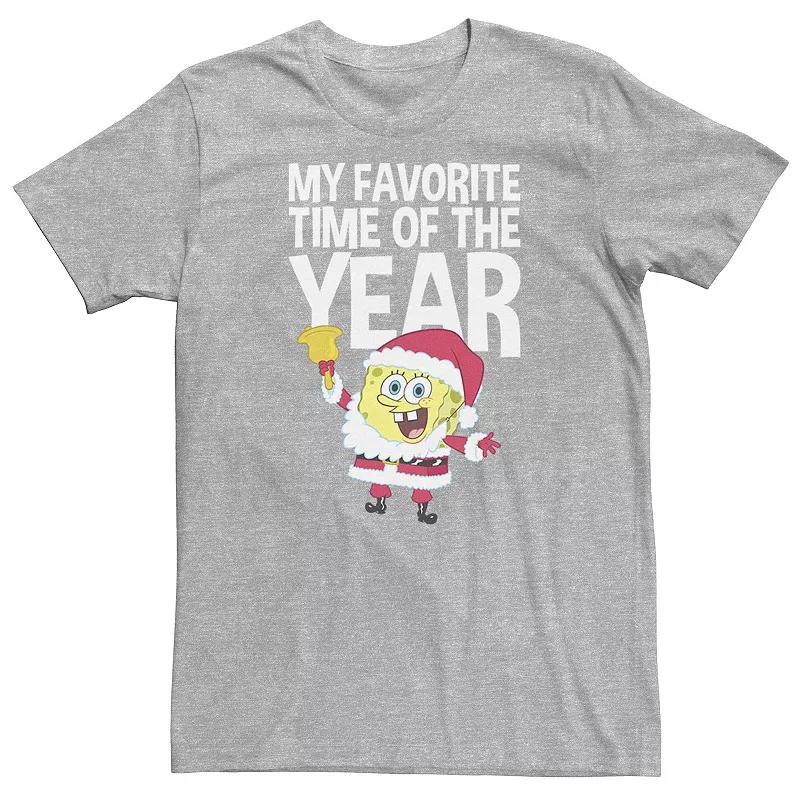 Big & Tall Nickelodeon SpongeBob SquarePants Santa Christmas "My Favorite Time Of Year" Tee, Boy's,  Product Image