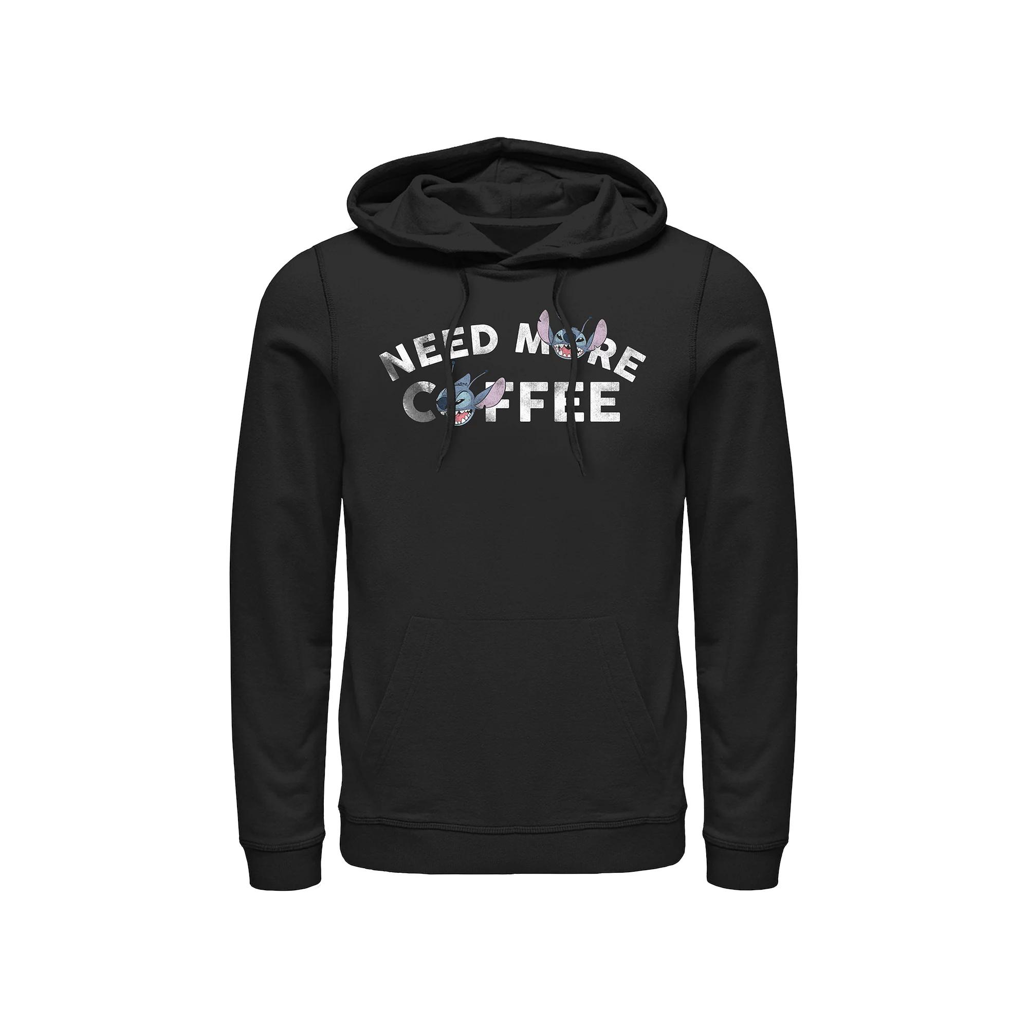 Men's Lilo & Stitch Need More Coffee Stitch Graphic Hoodie,  Product Image