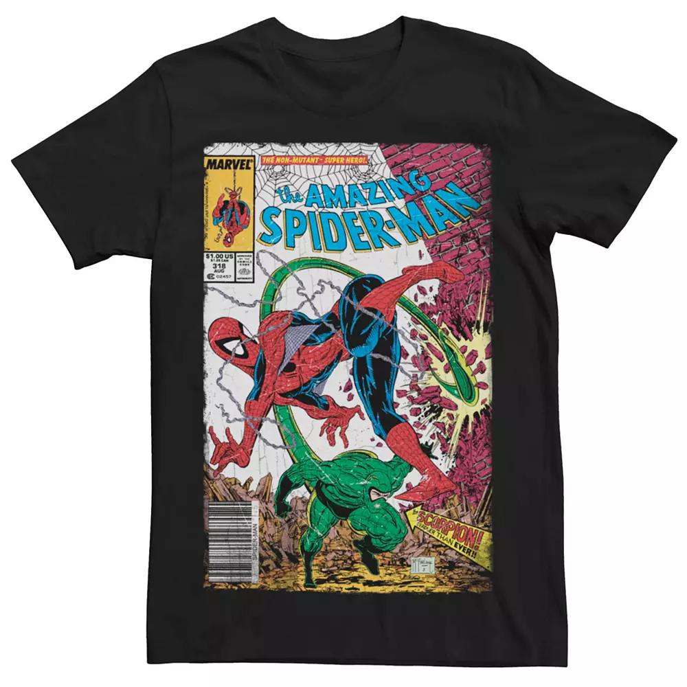 Men's Marvel Spider-Man vs Scorpion Comic Book Cover Tee,  Product Image
