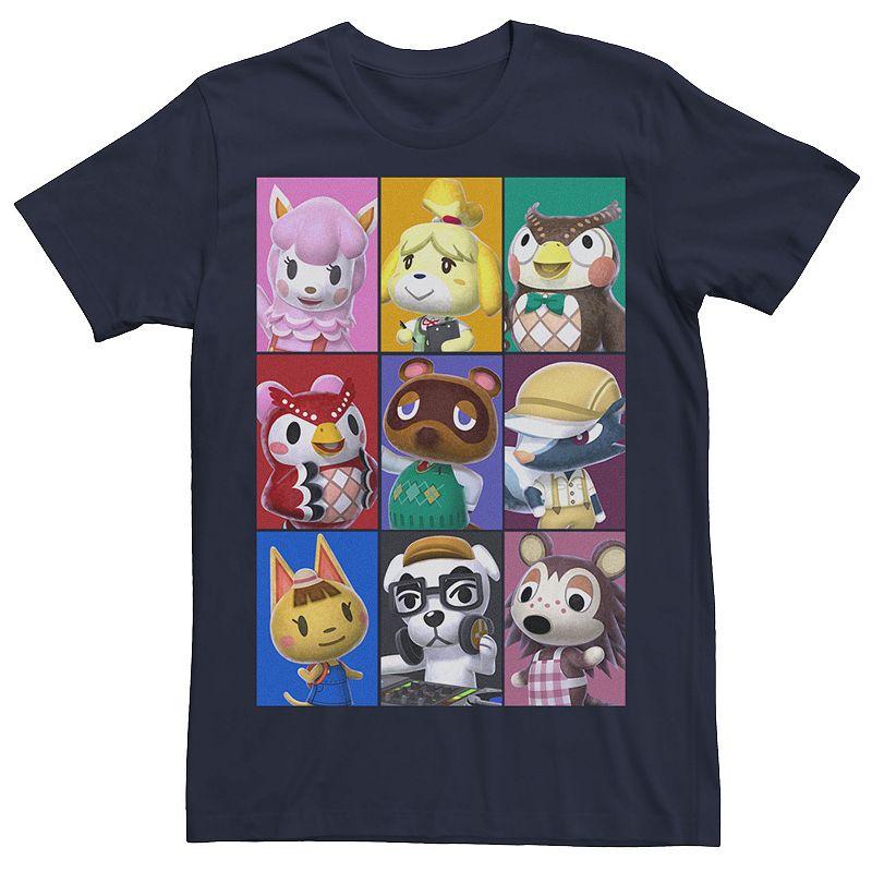 Men's Nintendo Animal Crossing Towns Folk Yearbook Photo Style Tee,  Product Image