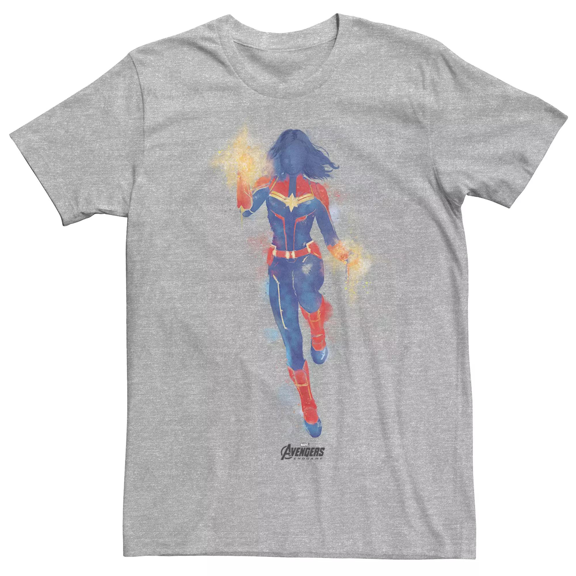 Men's Marvel Avengers Endgame Captain Marvel, Size: Large, Athletic Grey Product Image